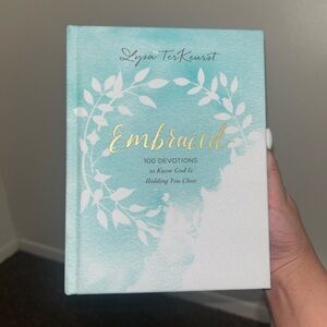 Embraced Devotional Book in Mint and Gold